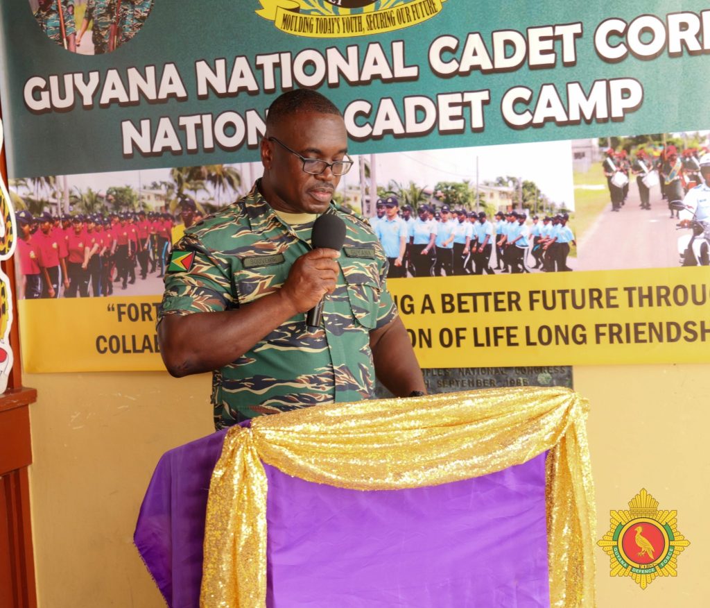 Lieutenant Colonel Lloyd Souvenir, Commandant of the Guyana National Reserve (GNR)